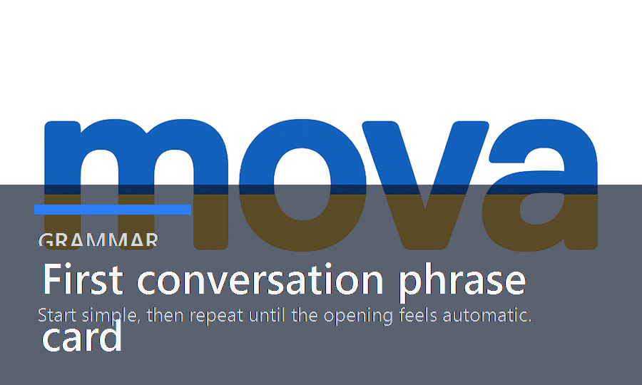 Blue and yellow phrase cards with simple greetings